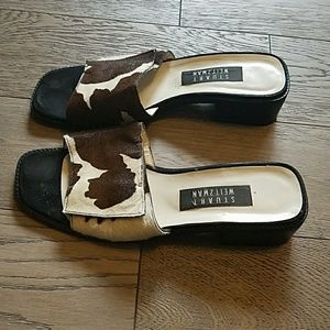 Stuart Weitzman brown/white sandals